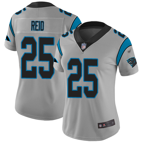 Carolina Panthers Limited Silver Women Eric Reid Jersey NFL Football #25 Inverted Legend